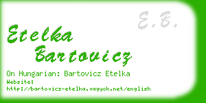 etelka bartovicz business card